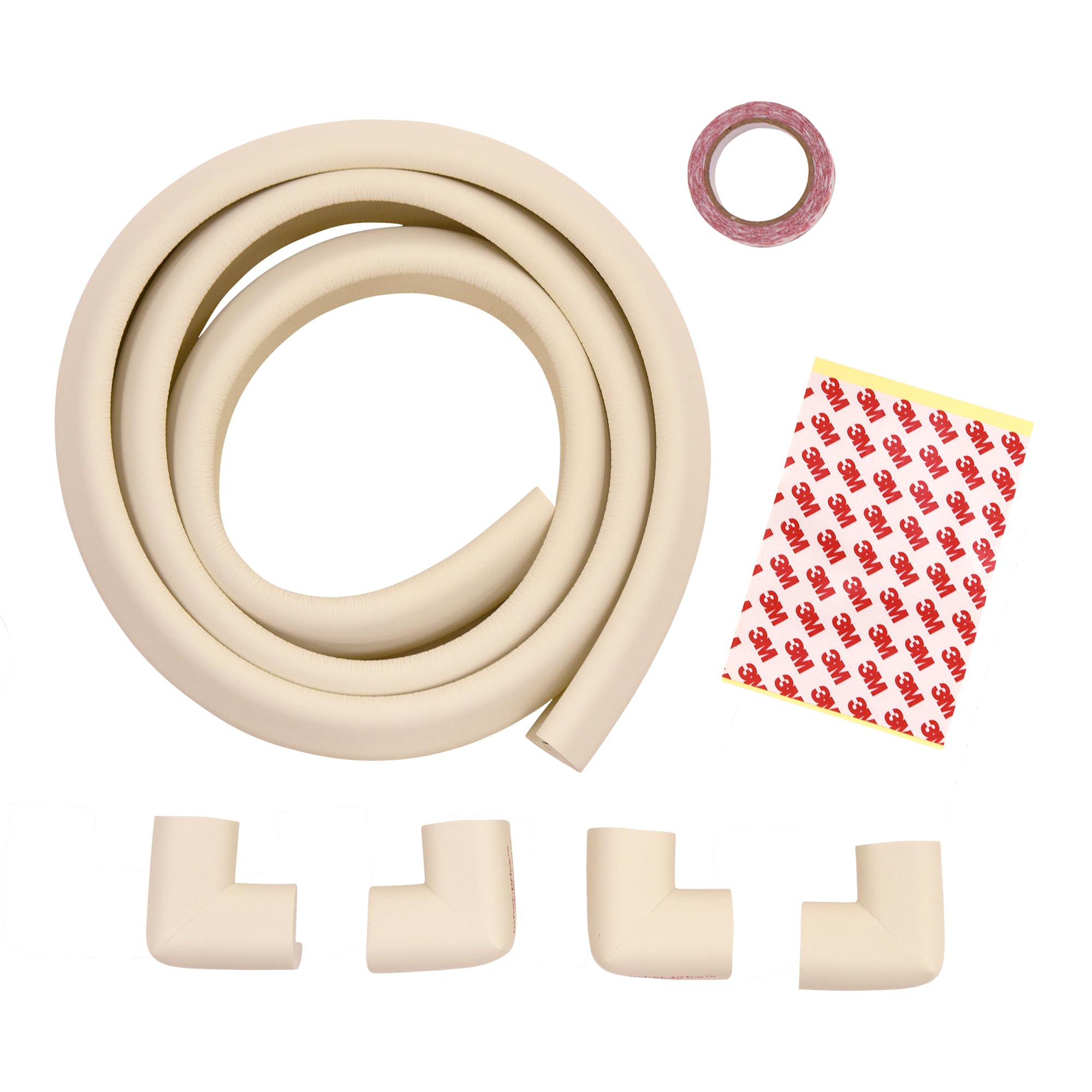 Fisher-Price Baby Safety Edge & Corner Protector Set, 2m Foam Saftey Strip for Table & Furniture Edges