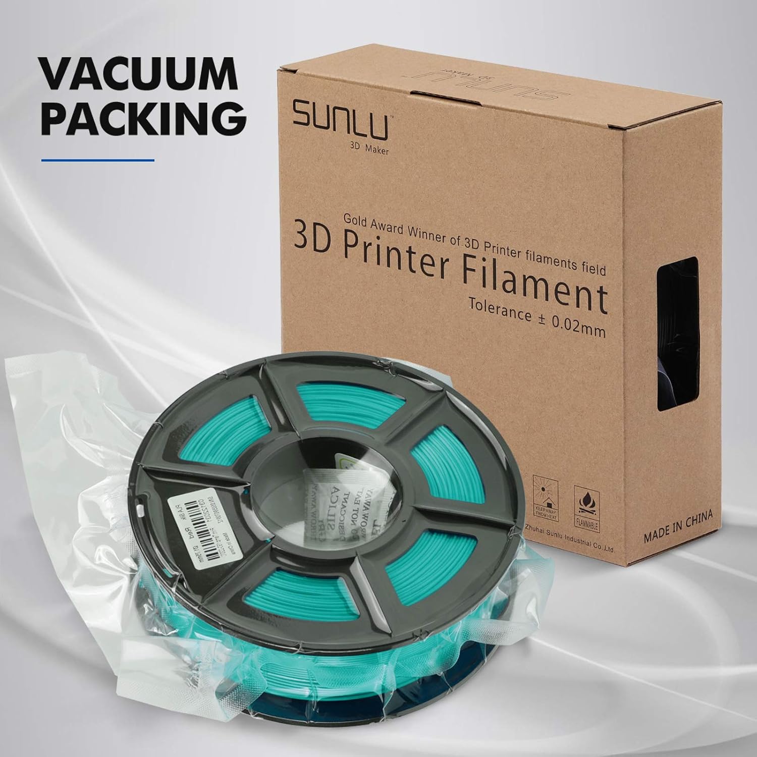 PLA Filament 1.75mm, SUNLU PLA 3D Printer Filament, Dimensional Accuracy +/- 0.02mm, 1kg Spool(2.2lbs), 1.75 PLA Grass Green
