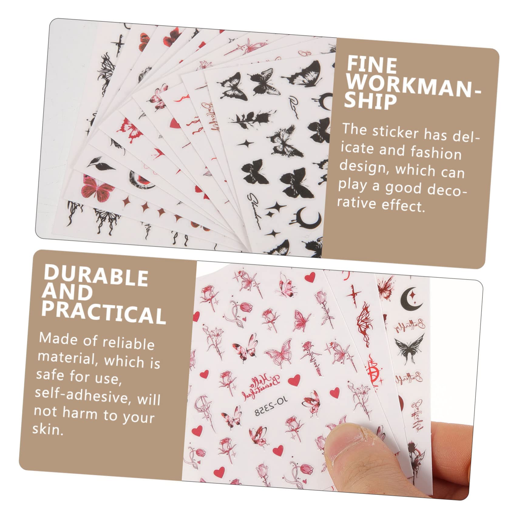 CALLARON 60fogli Adesivi Per Unghie Nail Art Stickers Per Decorazioni Estive e Invernali Facile Applicazione Per Design e Creativi Per e Speciali