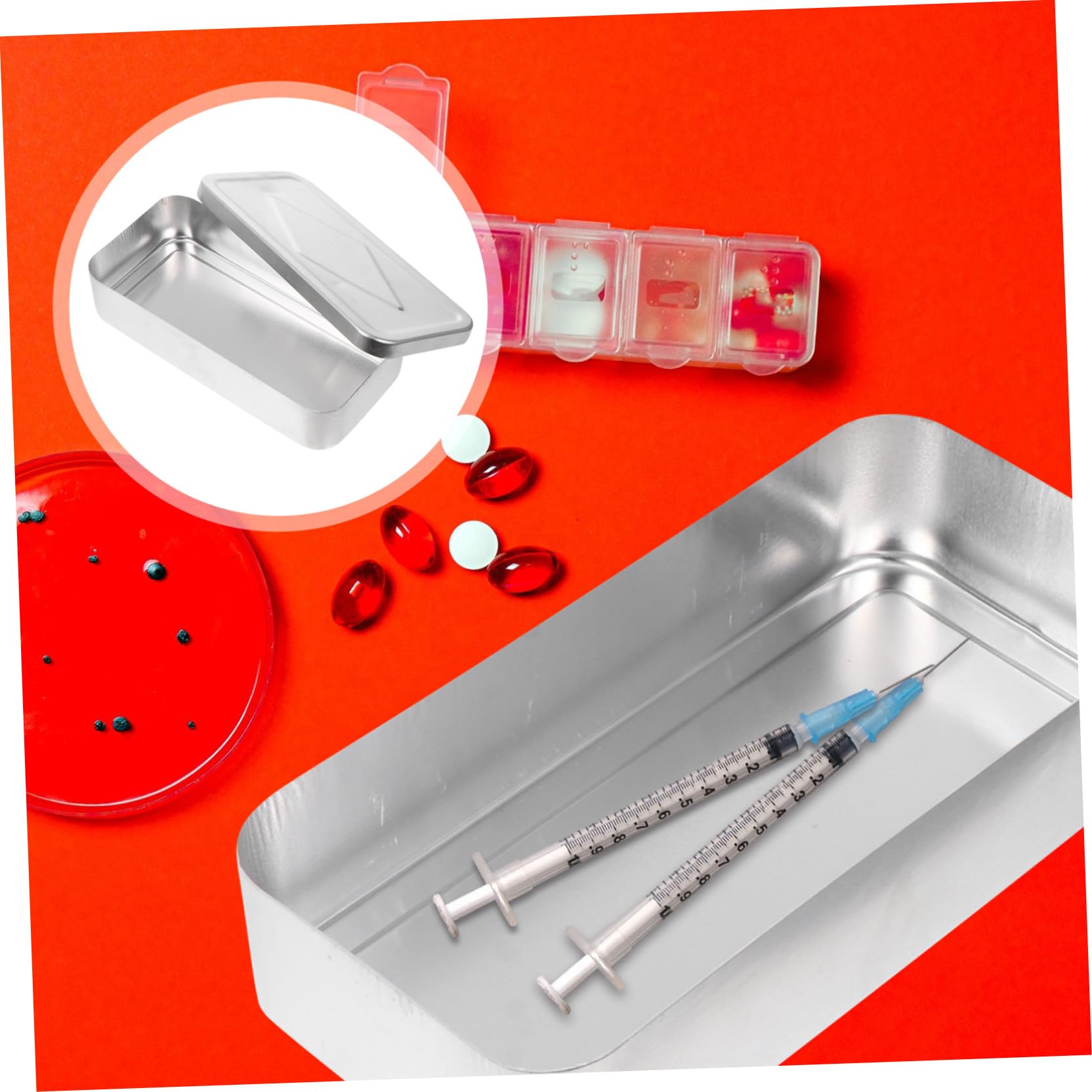 iplusmile Boîte À en Aluminium 20X10X4.5 Cm Boîte De Hygiénique avec Couvercle Résistante À La Corrosion pour Outils Et De Laboratoire