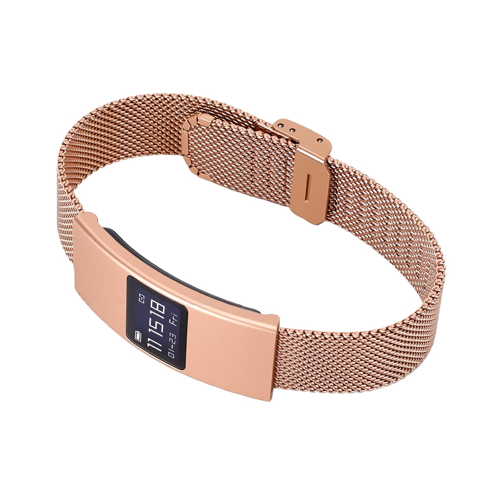 Tosuny Bracciale Intelligente con Cinturino Impermeabile IPX8 e Acciaio | Bluetooth 5.3, Batteria da 33 MAh, Monitor da Fase del Sonno, Controllo Remoto della Fotocamera, 9 modalità Sport