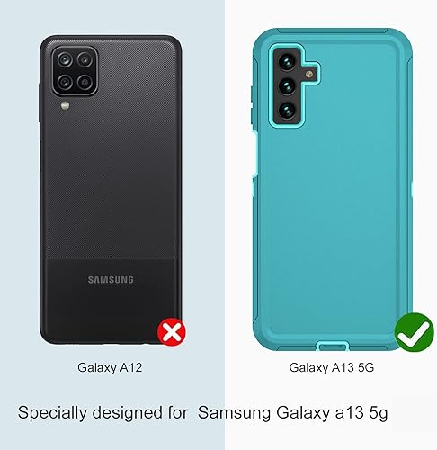Miniatura 5 de ONOLA Funda compatible con Galaxy A13 5G, funda Samsung Galaxy A13 5G con protector de pantalla HD (paquete de 2), funda duradera para Samsung A13