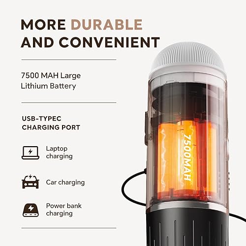 Miniatura 7 de Cafetera eléctrica portátil para café expreso, sistema de extracción rápida 2 en 1, con sistema de extracción de café molido y cápsulas NS, para