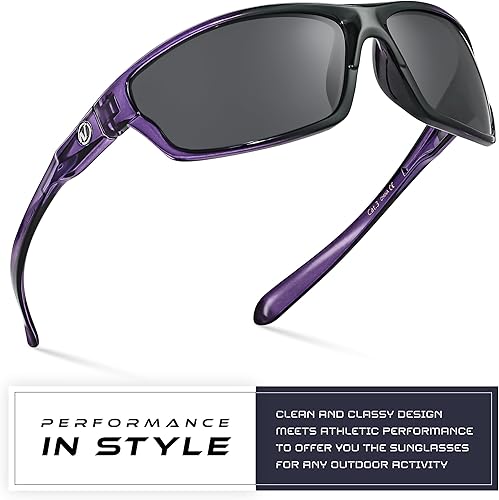 Miniatura 88 de Nitrogen - Gafas de sol deportivas polarizadas envolventes para hombre y mujer, UV400, para conducir, pescar, correr, andar en bicicleta, gafas