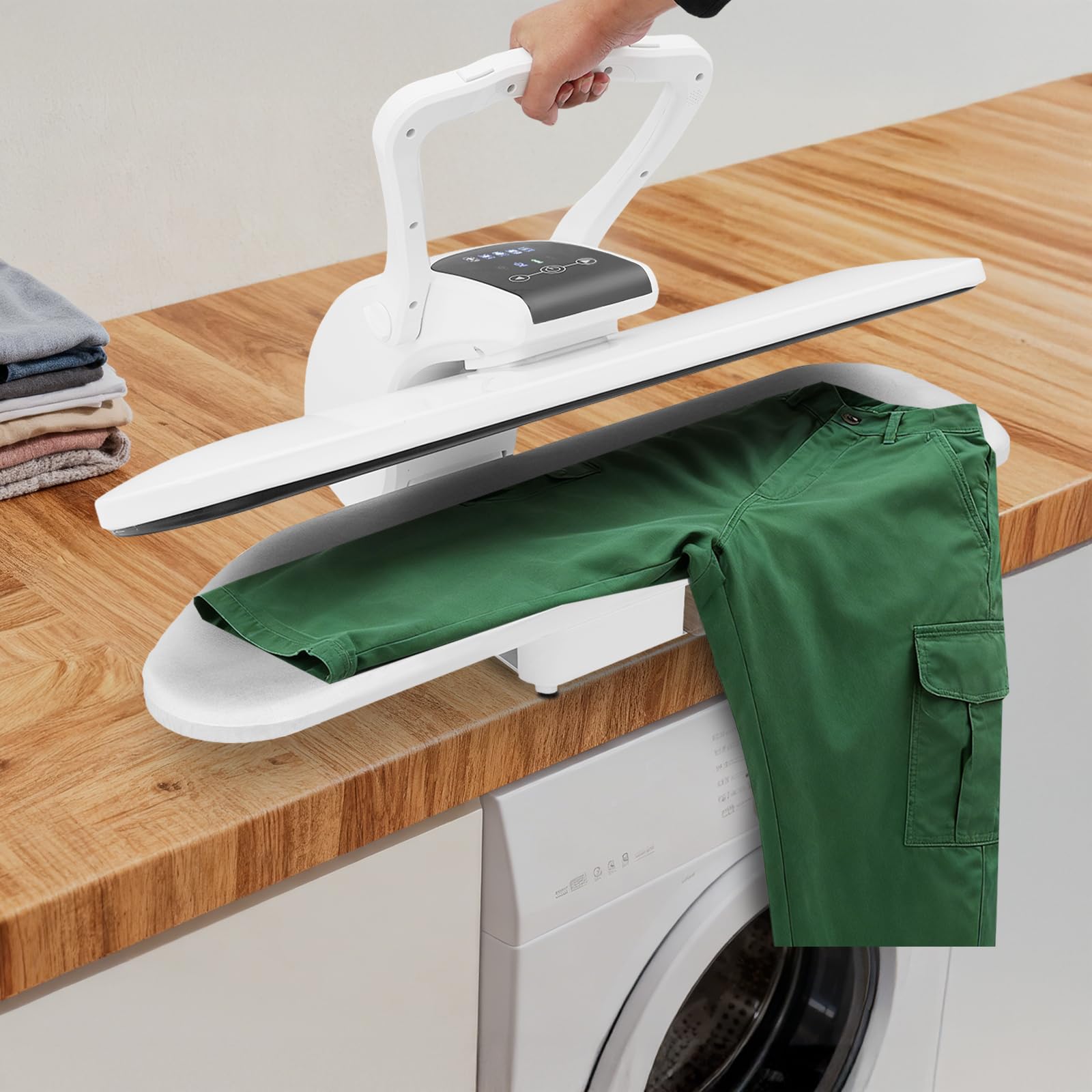 Plancha de vapor 2200 W, 120 g/min, golpe de vapor, 5 niveles de temperatura, pantalla táctil para ropa, hogar