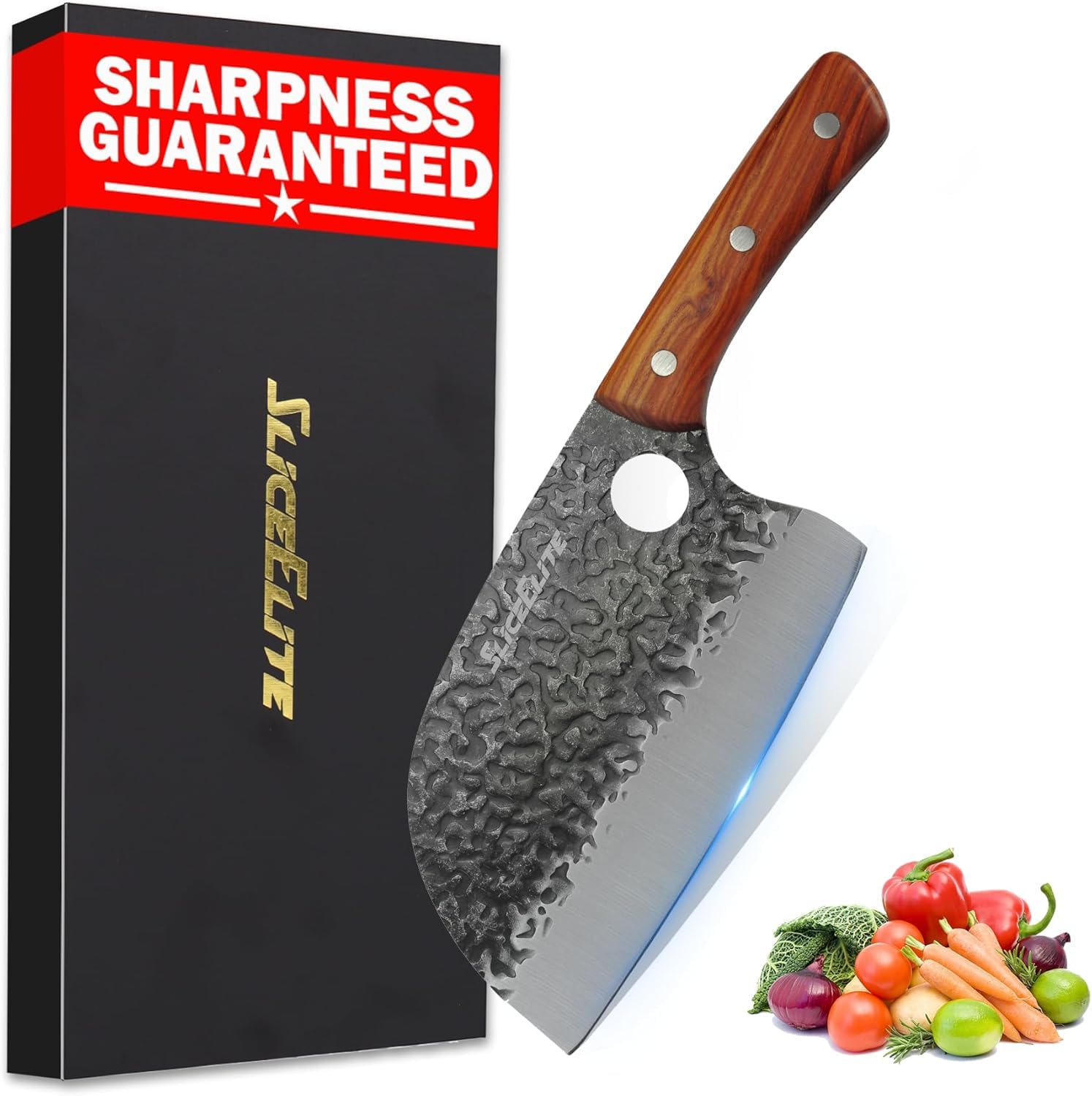 Serbian Chef Knife Vegetable Chopper Meat Cutting Kitchen Knife Food Prep