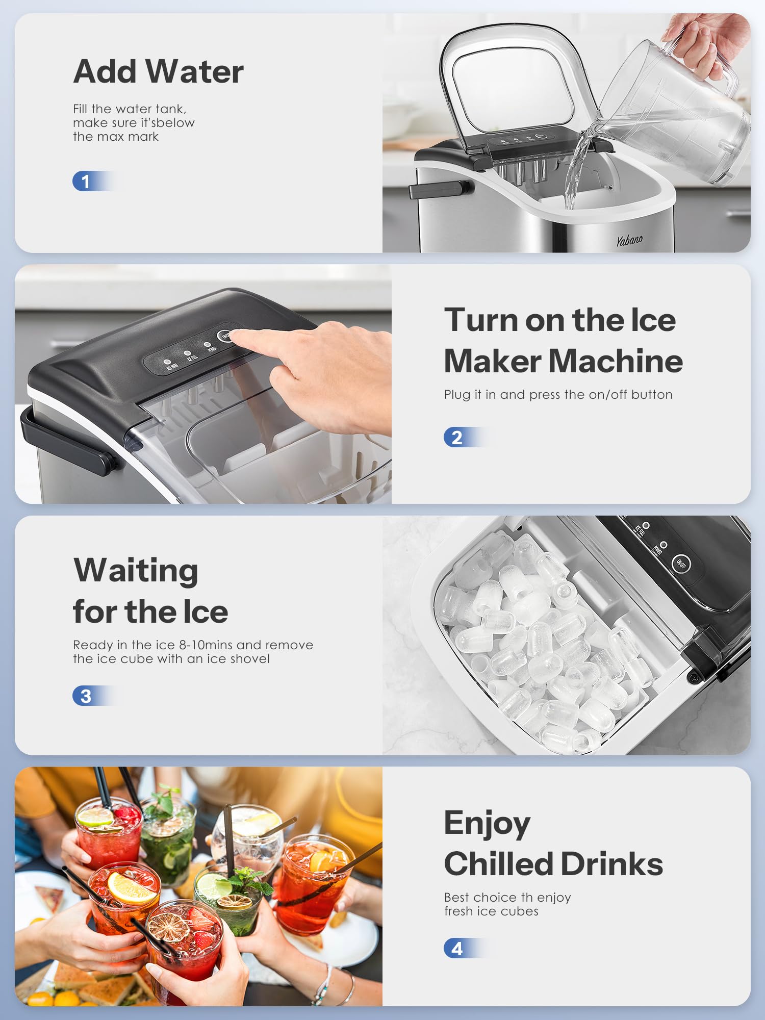 Bullet Ice IJsblokjesmachine, 12,0 Kg, 24 Uur, 9 Ijsblokjes In 6 Minuten 2 Maten Zelfreinigende Ijsblokjesmaker Met Schep En Mand Ijsblokjesmachine Voor Thuis Kantoor Bar Feest Wit 1986130751 Bullet Ice IJsblokjesmachine, 12,0 Kg, 24 Uur, 9 Ijsblokjes In 6 Minuten 2 Maten Zelfreinigende Ijsblokjesmaker Met Schep En Mand Ijsblokjesmachine Voor Thuis Kantoor Bar Feest Wit 1986130751