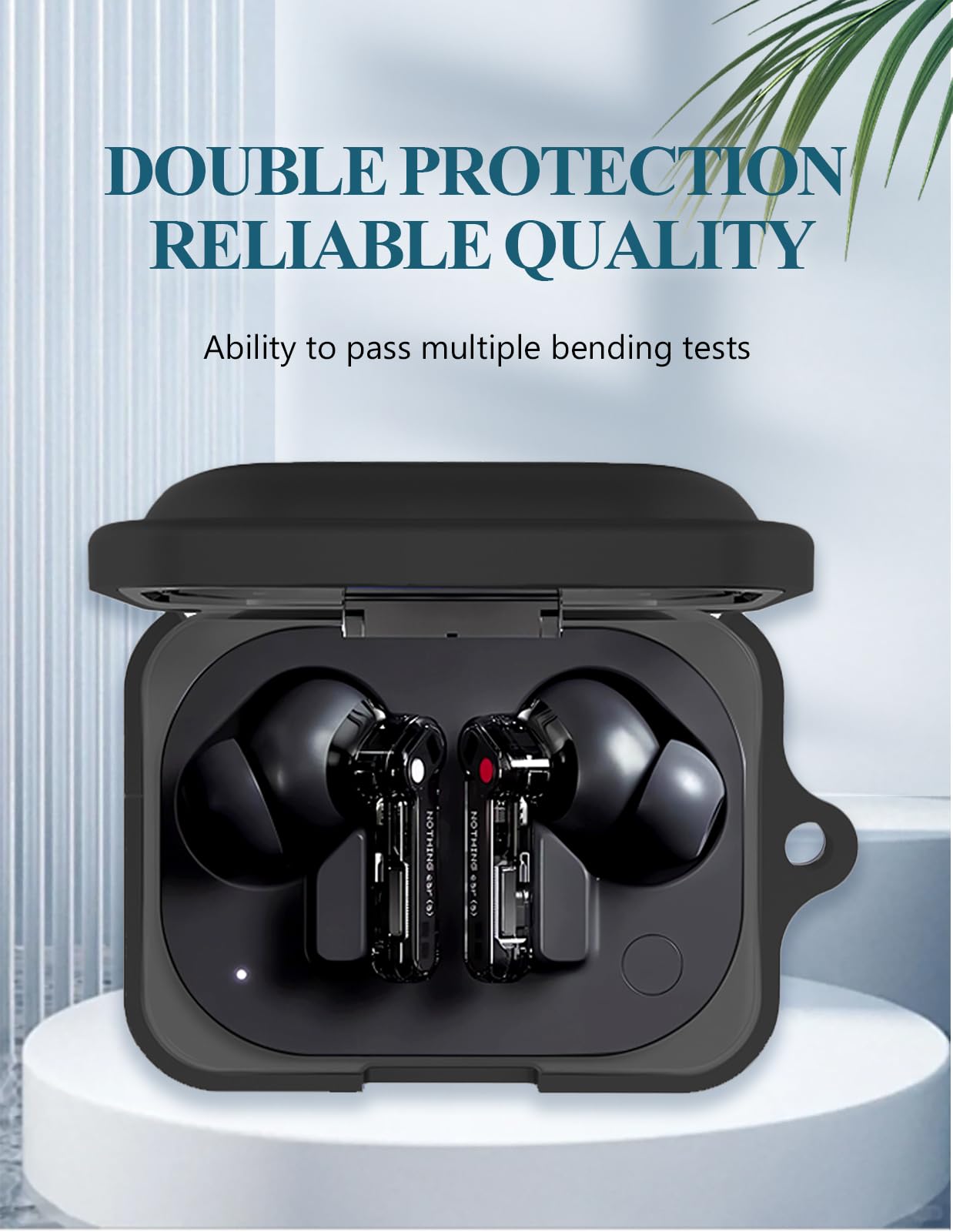 Nothing ear(a) BLACK + シリコンケース 楽天市場】Nothing Ear(a) シリコンケース カラビナ付き ケース