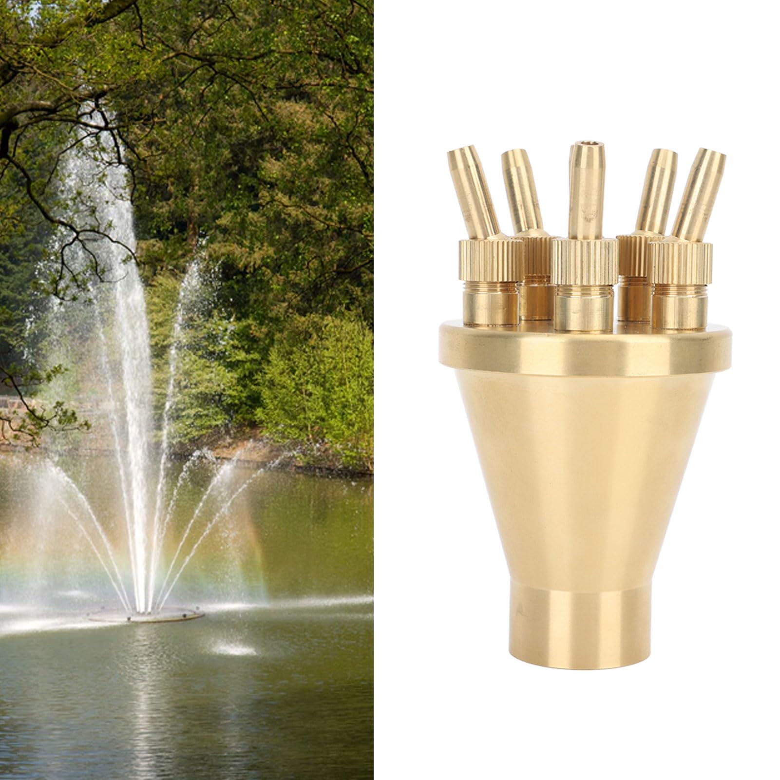 Fountain Sprinkler Fountain Nozzle High Durability Straight Water Column Female Thread Connection Copper for Public Spaces (G1 Inch)