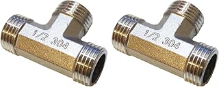 【2個セット】 外フレキ用チーズ G1/2 配管継手 三方おねじ 分岐 水管 フレキパイプ FT13 対応 304ステンレス
