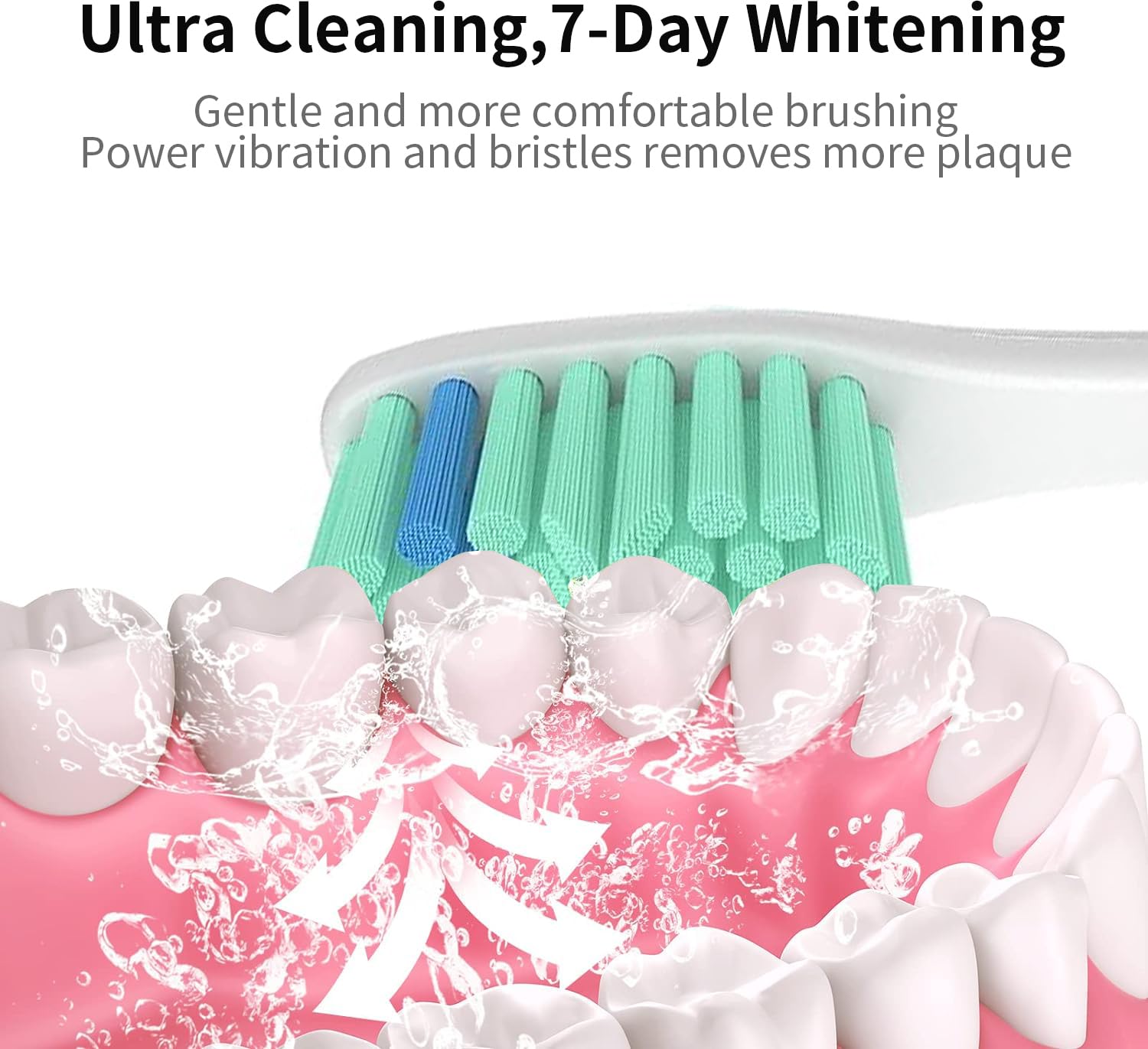 Testine di ricambio per spazzolino elettrico Philips Sonicare, testine di ricambio compatibili con spazzolino elettrico Philips Sonicare, confezione da 6