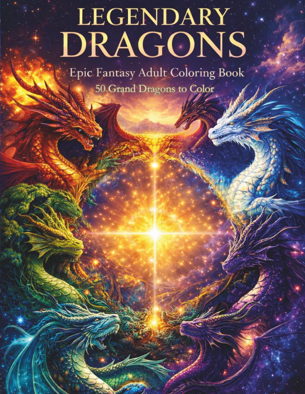 Legendary Dragons: Epic Fantasy Adult Coloring Book (Legendary Coloring Books)