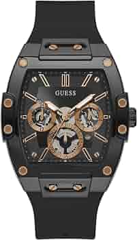Amazon.com: Guess Mens 43mm Watch - Black Strap, Dial & Case