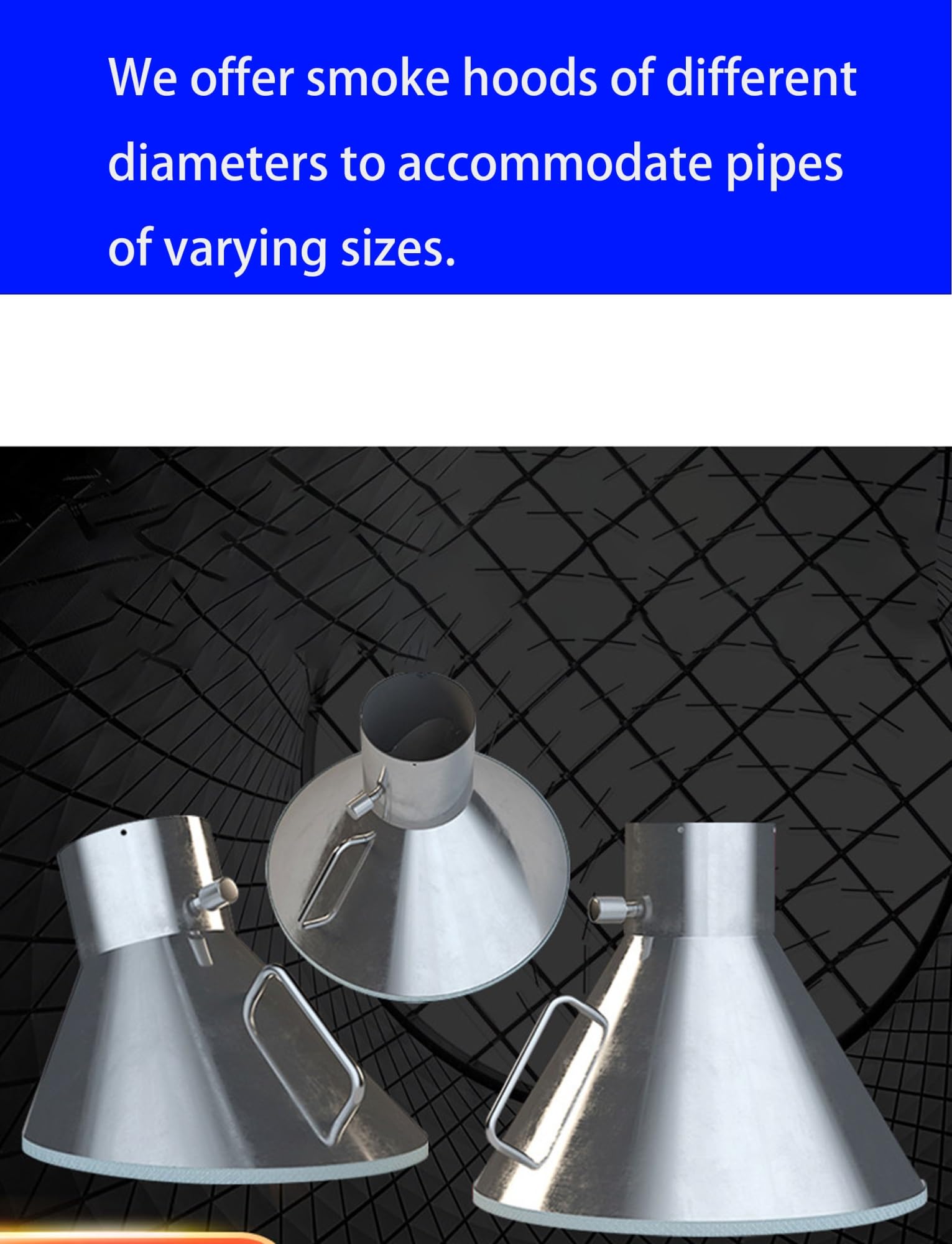 Colector de humo de acero inoxidable 304 para soldadura y molienda, campana de escape para filtración de aire de línea de productos
