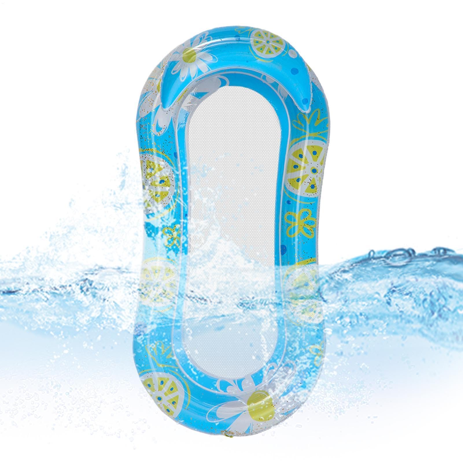 Tapis de piscine gonflable - Salon gonflable portable avec appui-tête - Hamac de piscine - Pour natation, eau, rivière, été, fête, jeux, bar, pont, intérieur et extérieur