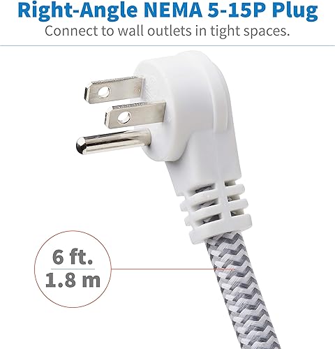 Miniatura 6 de Tripp Lite TLP66USB - Torre protectora de sobretensiones con puertos USB, 1200 julios, 5 tomas, 3 puertos USB, cable de extensión trenzado