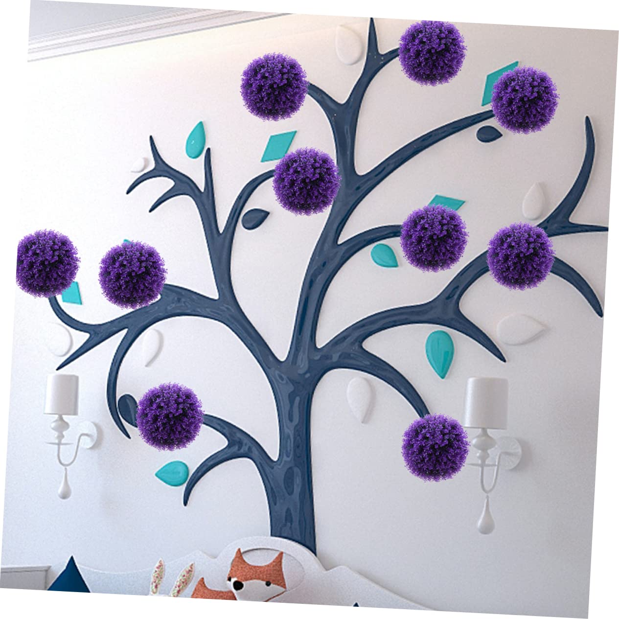 Ciieeo 2pezzi Palline Decorative Artificiali Per Topiaria Da Piante Sospese Eucalipto Con Fiori Rossi Decorazioni Per Interni Ed Esterni ø