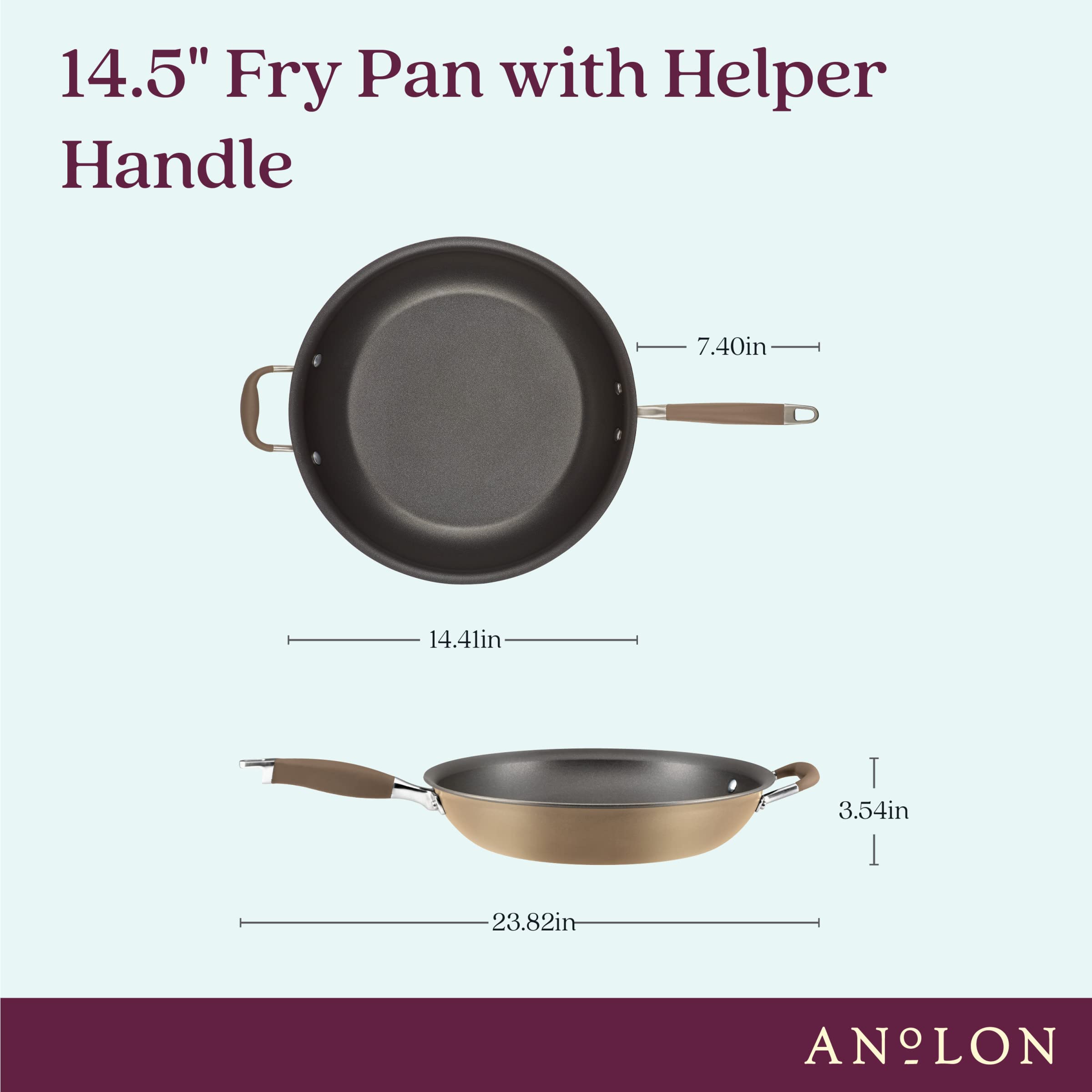 Anolon Advanced 4-Quart Nonstick Covered Sauté Pan – Hard-Anodized Bronze Cookware - View #7