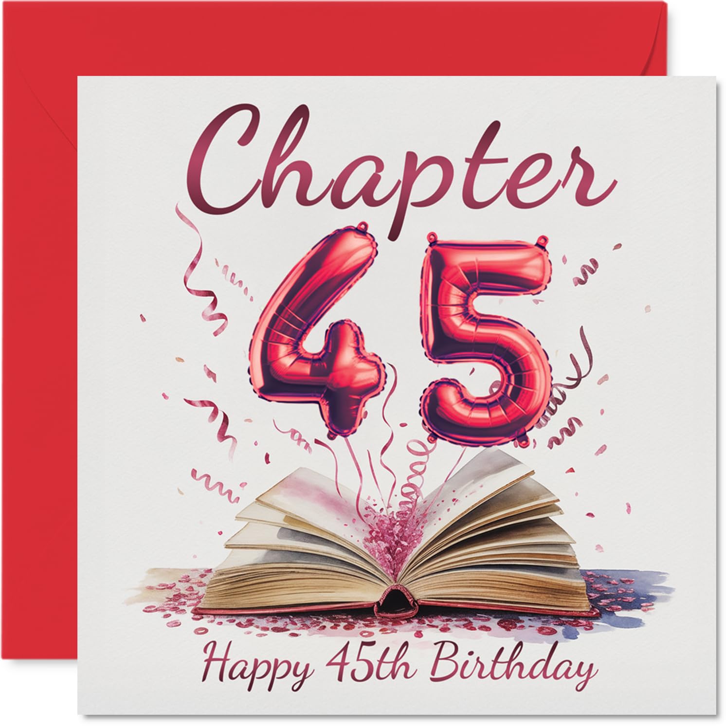 45th Birthday Cards for Men Women - Start of Another Chapter - Happy Birthday Card for 45 Year Old Man Woman Husband Colleague Brother Nephew, 145mm Bday Greeting Cards