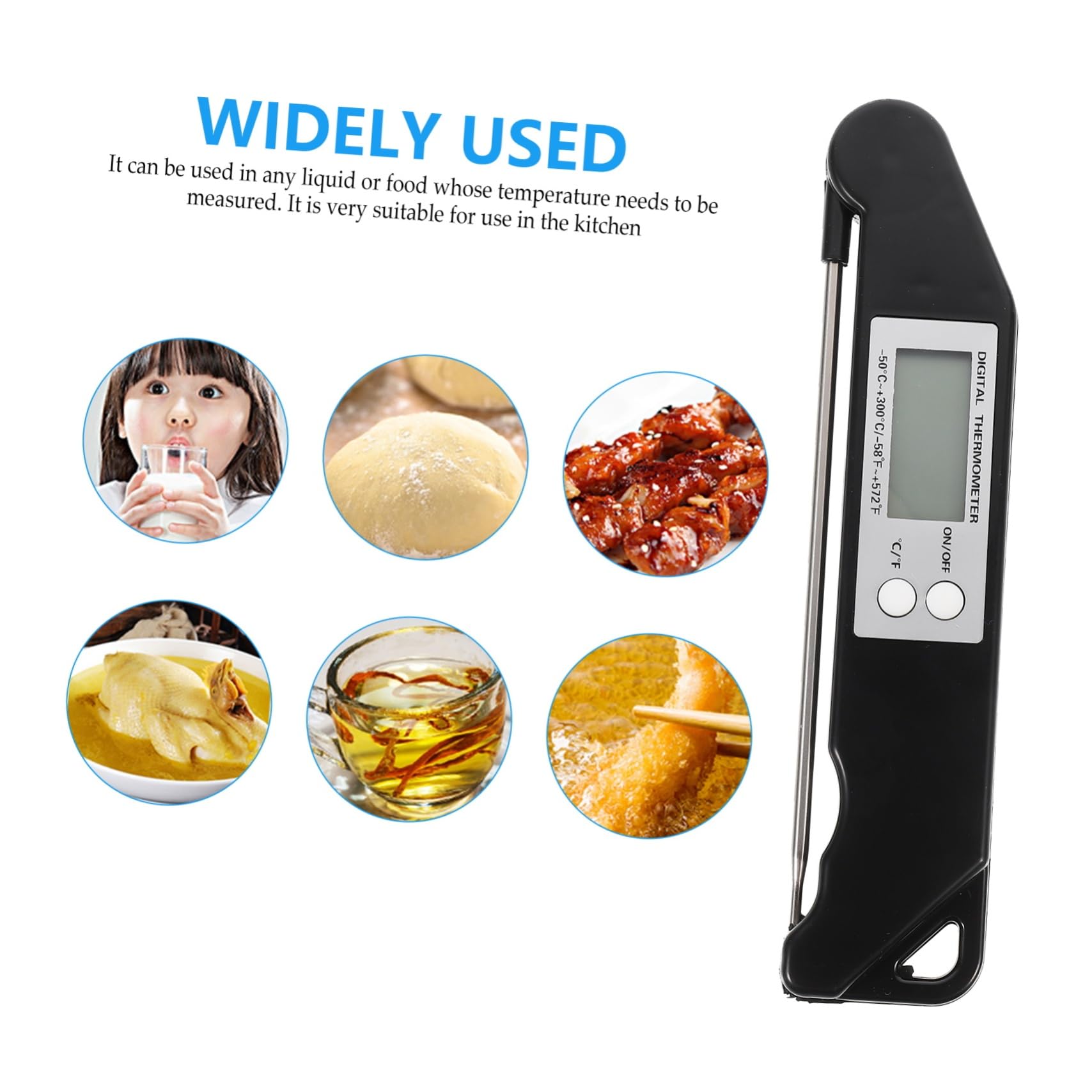 TOPBATHY 3pièces Thermomètre Numérique Inoxydable Pour Viande Et Cuisine Mesure Rapide Secondes Pour Bbq Camping Et Cuisine Domestique