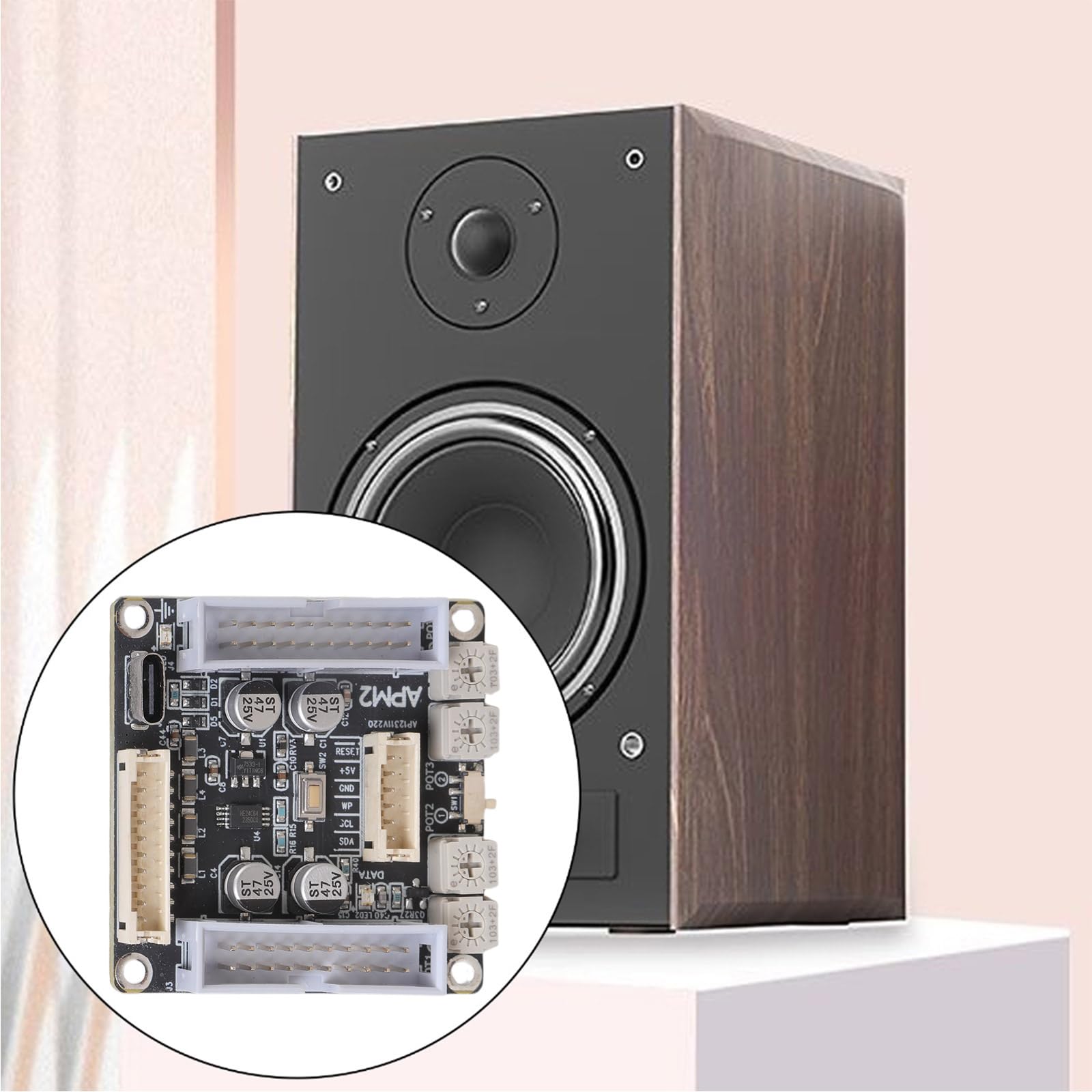 Placa de procesador de Sonido ADAU1701 2.1 DSP de múltiples Canales con calibración de Filtro FIR y compatibilidad con interfaces XLR/Módulo de preamplificador de Sonido Digital Profesional