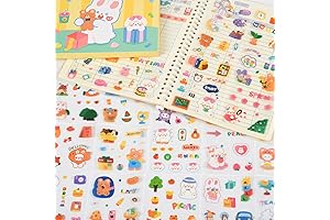 Kawaii Cartoon Bear Journaling Stickers