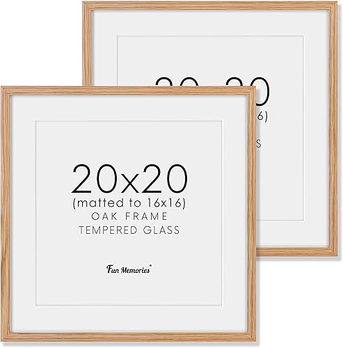 Miniatura 12 de Portarretratos de madera maciza de roble blanco de 4 x 4 pulgadas, marco de fotos cuadrado con vidrio templado real, marco rústico de madera