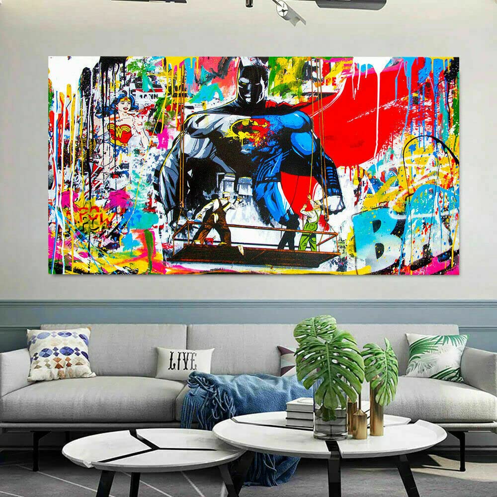 Tableau Toile Photo Murale Joker Noir Et Blanc - Impression Artistique