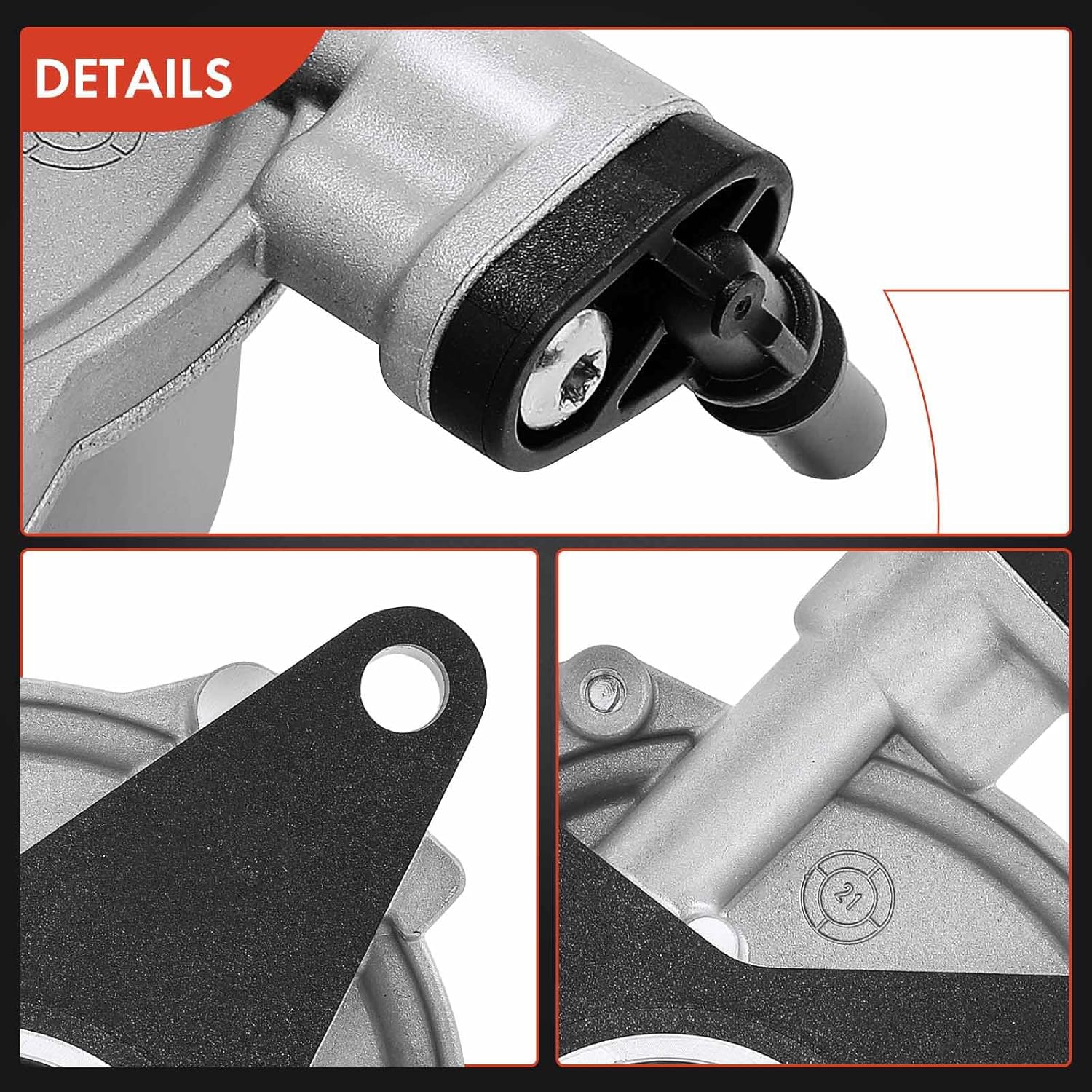 A-Premium Vacuum Pump Compatible with Select Jeep, Dodge and Fiat Models - Renegade 2015-2018, Dart 2013-2016, 500 2012-2019, 500X 2016-2018, 500L 2014-2019 - 1.4L 1.8L 2.4L