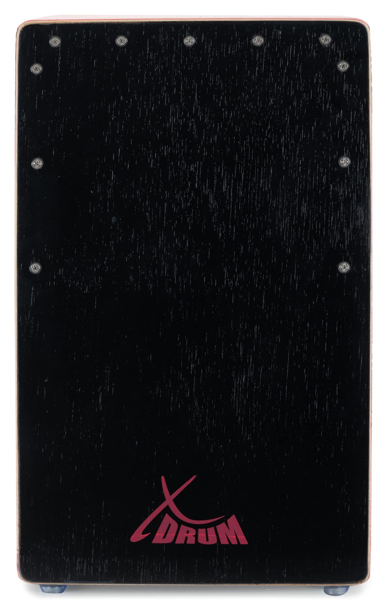 XDrum Design Series Cajon “Flower” - Handbemalte Designer-Cajon mit Dot Art-Blumen - Integrierter Bass Port - Korpus aus HPL (High Pressure Laminate) - Fest installierter Snare-Teppich