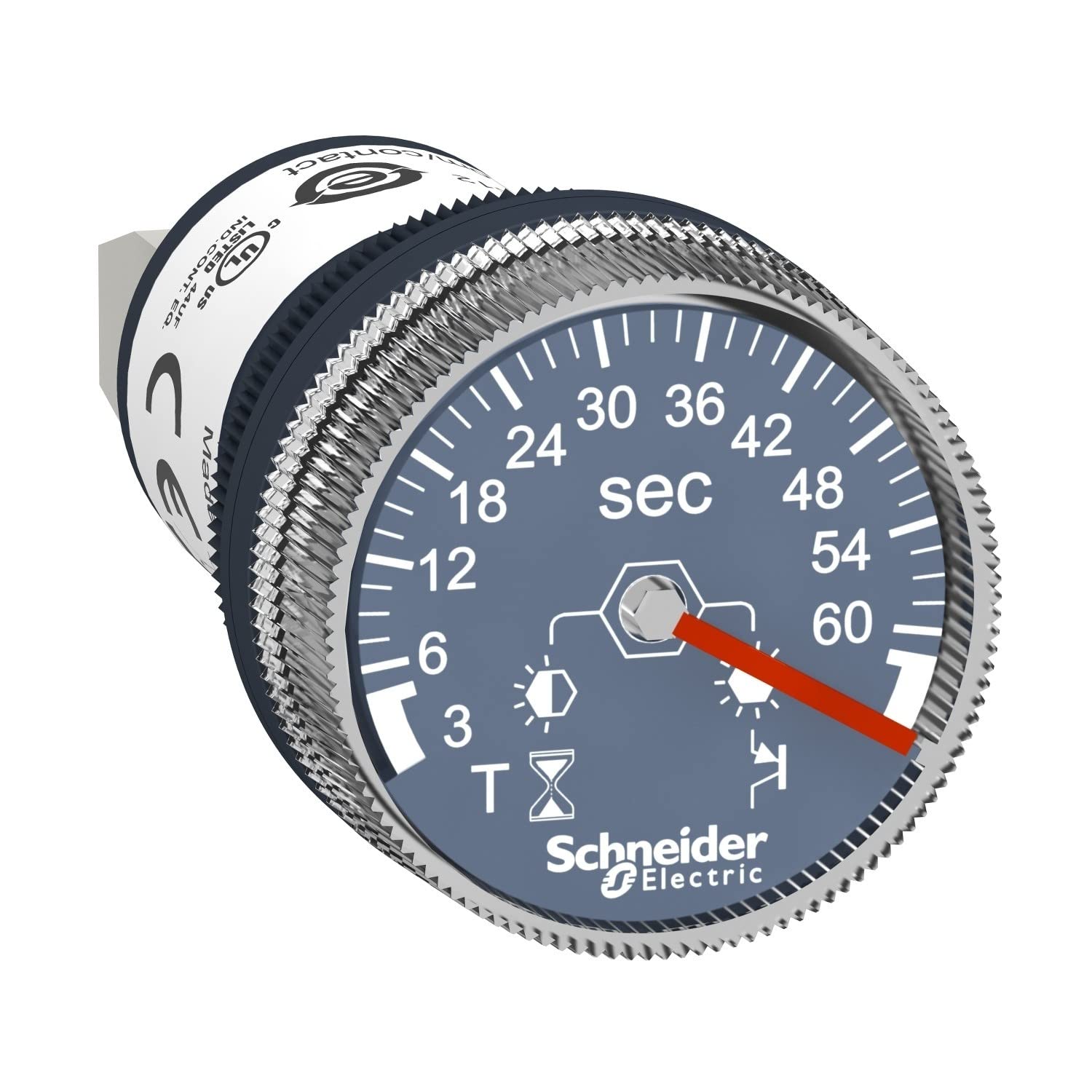 Schneider Electric, XB5DTB23, Harmony XB5, Panel mounted timer monofunction, plastic, 22, time delay 3-60 s, 24 V DC