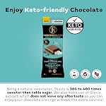 Ross Chocolates ™ Gourmet Chocolate Bars | Creamy, Melt-In-Your-Mouth | Sugar Free | No Stevia Aftertaste | Keto Friendly | Good for Diabetics | Made in Canada | 12 x 34g Bars Dark Chocolate wih Sea Salt