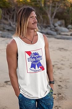 Old Glory 4th of July Pure White Trash Tank Top - Medium at Amazon