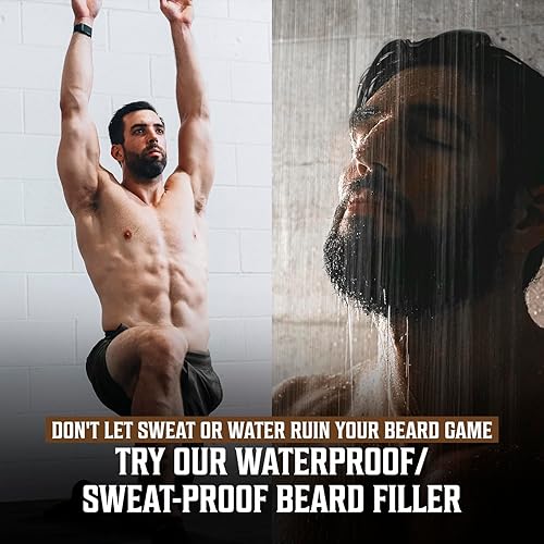 Miniatura 5 de Viking Revolution Bolígrafo de barba (paquete de 2)  Relleno de lápiz de barba marrón para hombres Lapiz para Barba de Hombre  Relleno de barba para