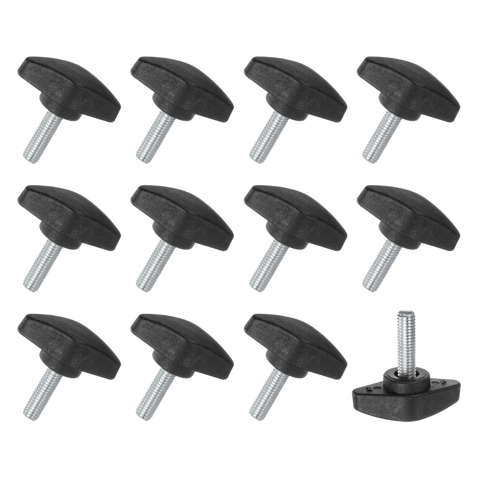 M8 Thumb Screws - Tee Wing Knobs, Black -17