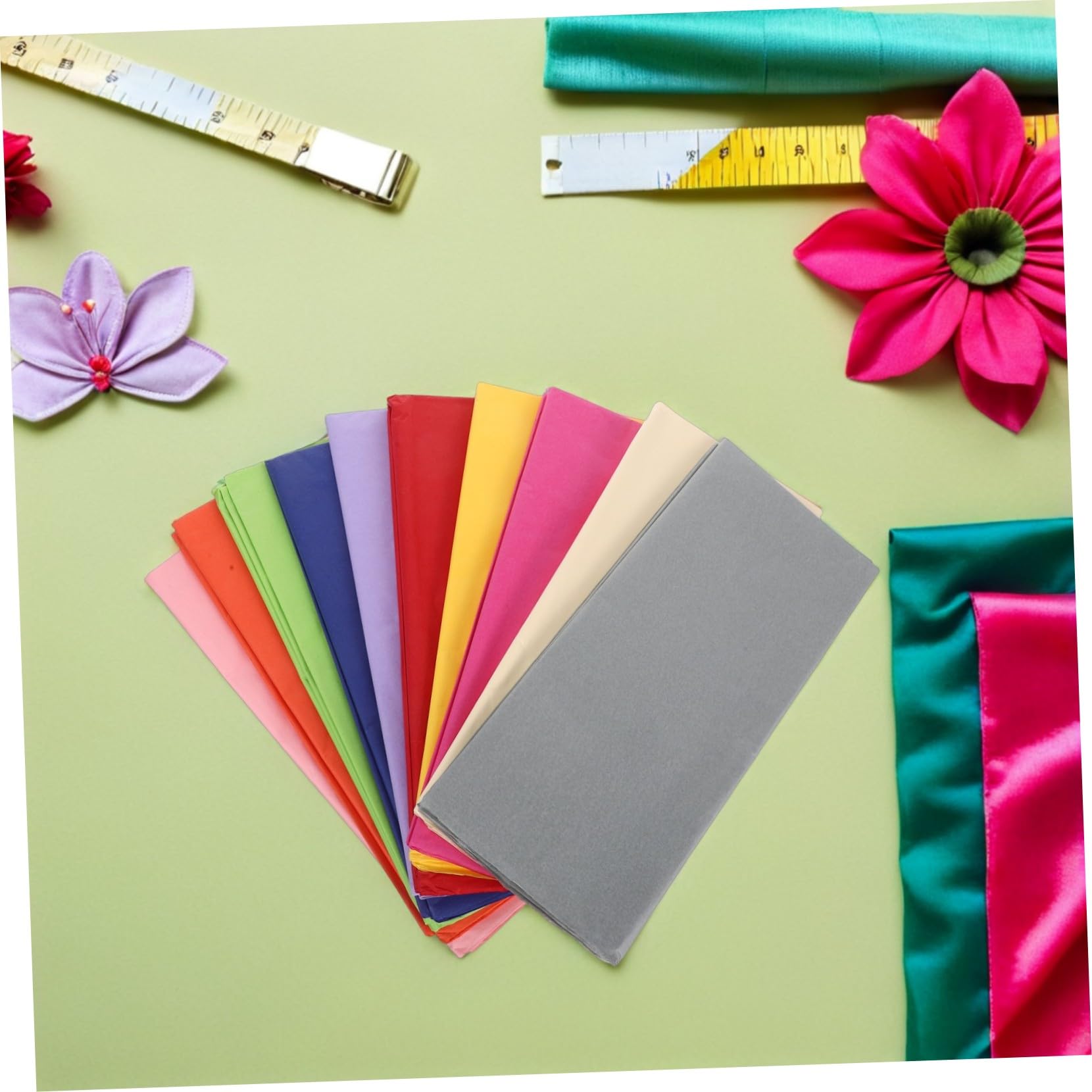 VALICLUD 100 Pezzi Velina Colorata per Artigianato Fogli Sottili Trasparenti da Versatile per Bouquet Origami e Progetti Creativi