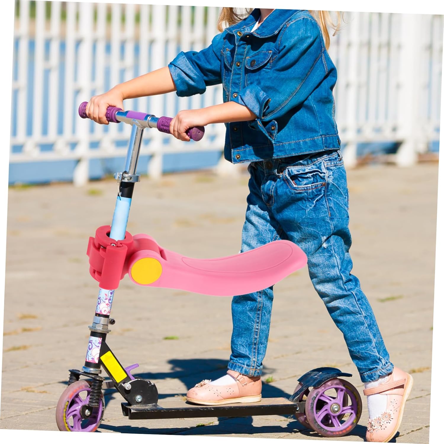 GALPADA Portable Foldable Scooter Replacement Seat for Children Ergonomic Anti-Slip Waterproof Plastic Adjustable Add-On Accessory for Toddler and Baby Scooters