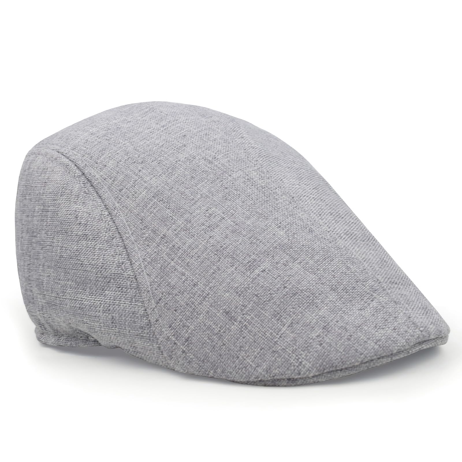 Anei Men's Light Grey Tweed Flat Cap, Newsboy Cap, Adjustable Fashion Newsboy Beret Hat, Driving Cabbie Flat Hat, Cambridge Hunting Hats For Duckbill Cap