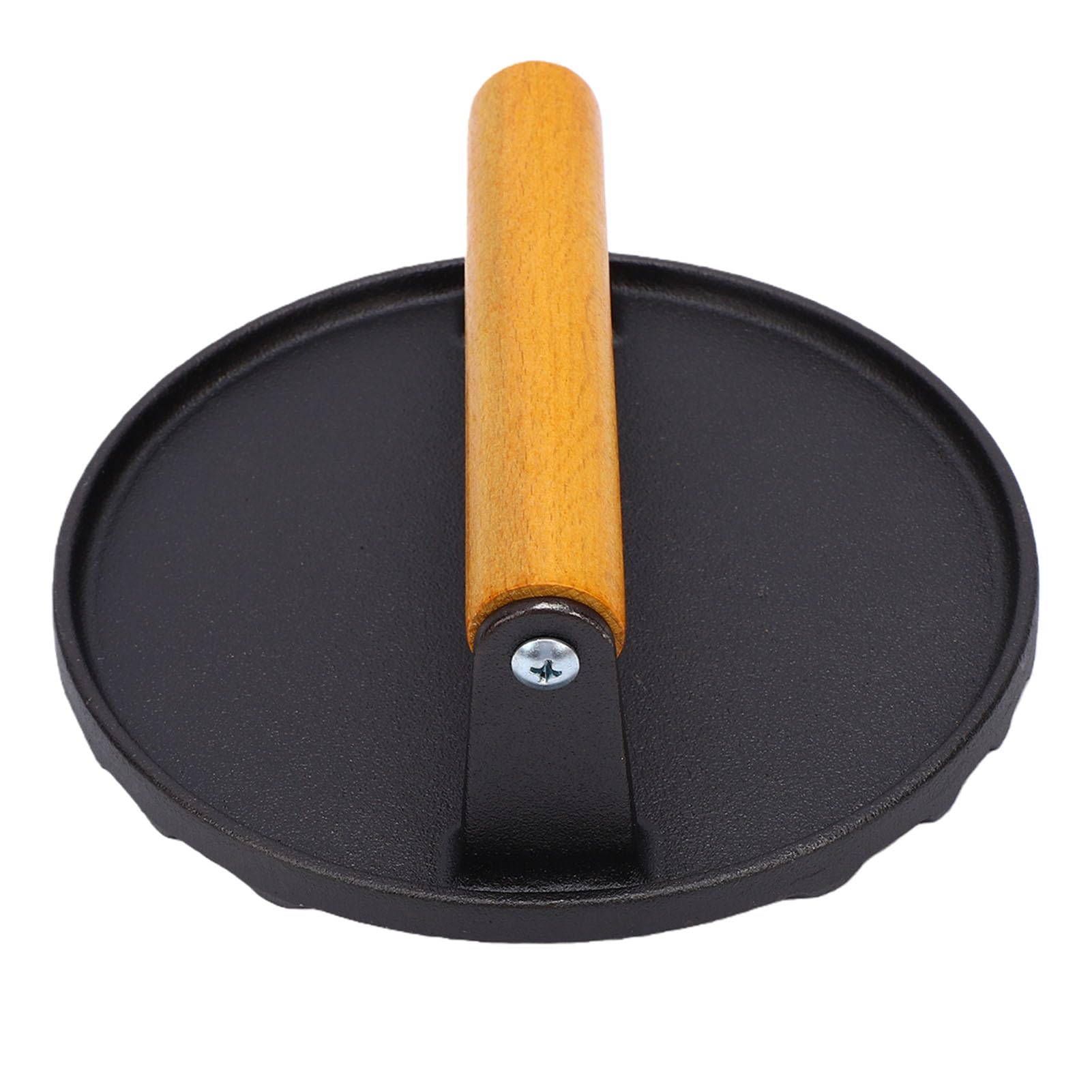 Presse à hamburger en fonte ronde 17cm pour smash burger au barbecue