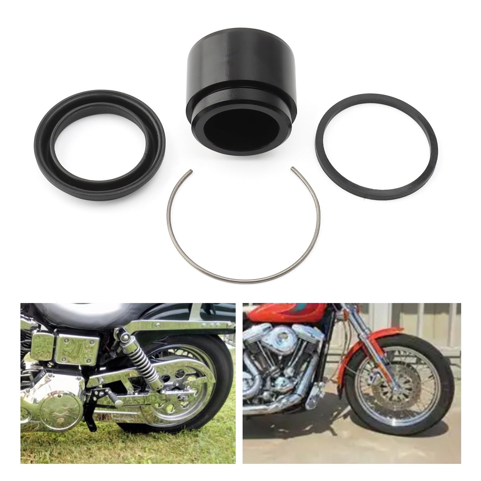 Arretratore Pistoncini Kit di revisione Pinza Freno Posteriore 44946-86 Adatto per Harley Sportster XL Dyna FXD Softail Fat Boy Touring Road King Electra Glide 87-1999 Pistone del Freno