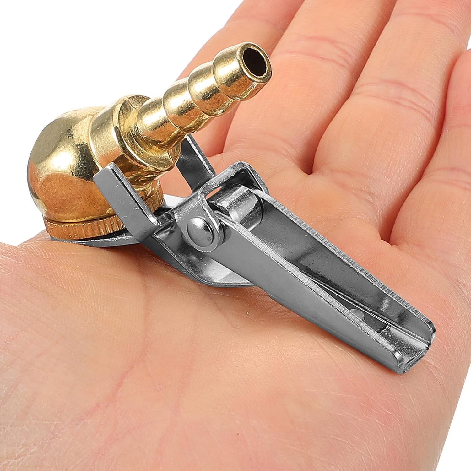 4pcs Gold Tire Inflator Quick Connect Adapter with Locking Clip, Heavy Duty Air Chuck for Car, Truck, Rv Air Compressor Accessories