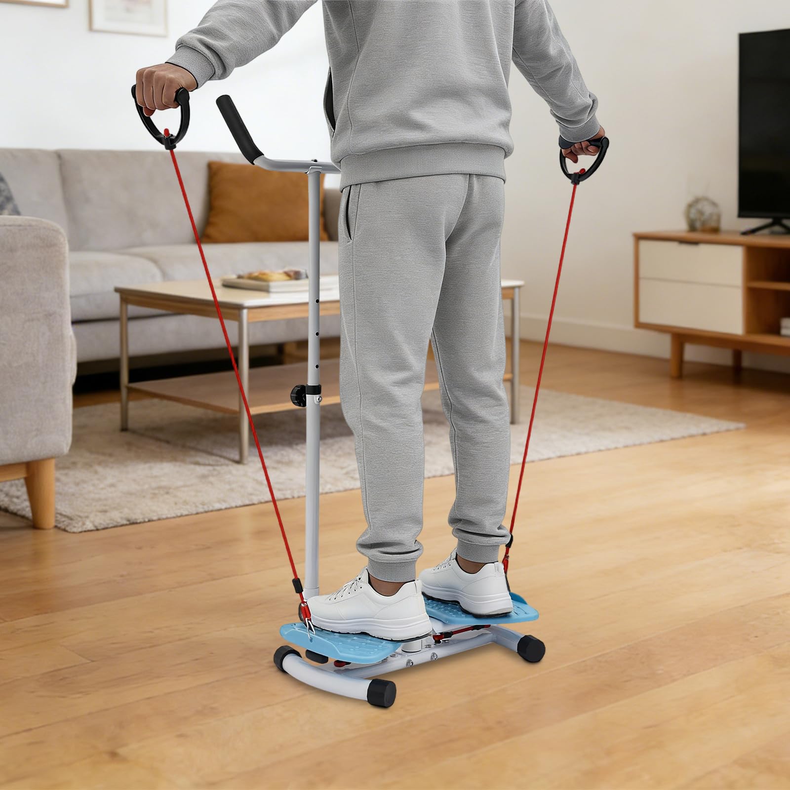 Twist Board Twister talii z uchwytami i taśmami oporowymi, trenażer mięśni brzucha i deska do balansowania w domu, ciche urządzenie fitness do odchudzania, masażu stóp, spalania kalorii i treningu