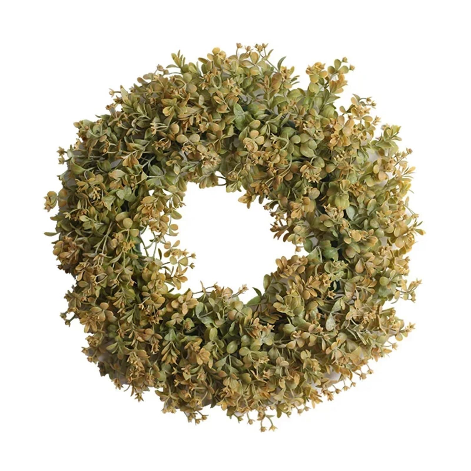 Door Wreath 45cm Artificial Eucalyptus Wreath Decoration Venue Layout Props Grass Ring Door Knocker Pendant(Color11)