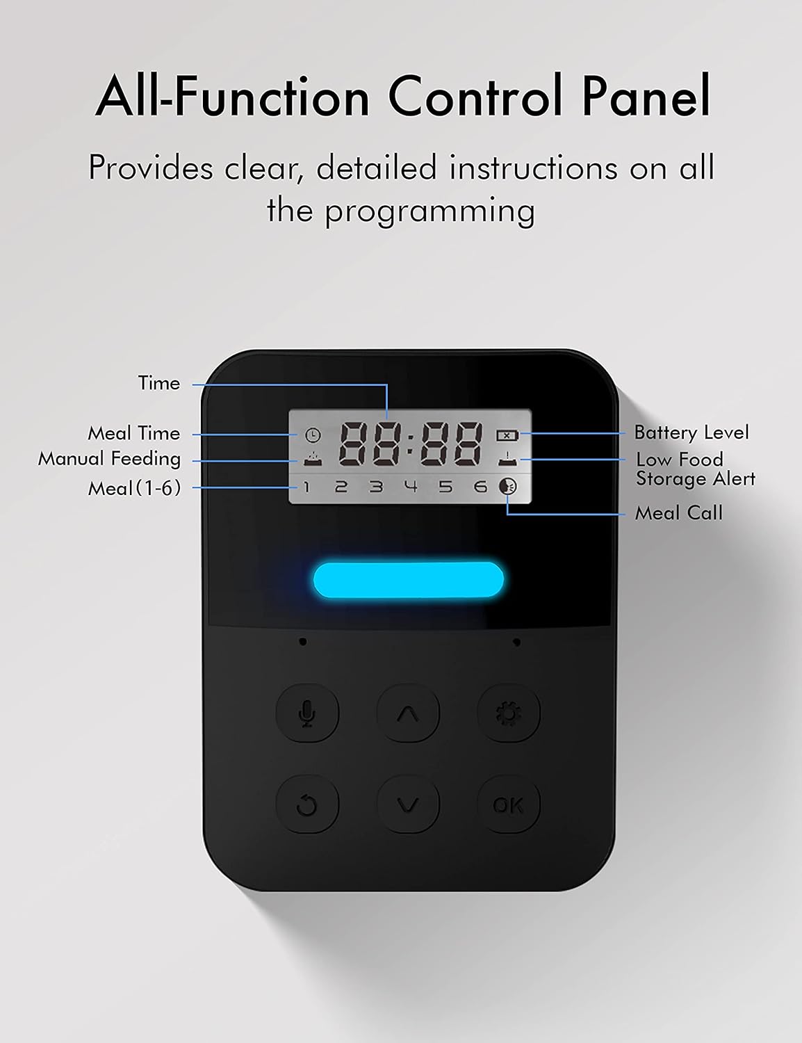 PETLIBRO Automatic Cat Feeder, 6L Auto Dry Food Dispenser with Twist Lock Lid for Naughty Pet, Low Food LED Indication with Clog-Free Design, Up to 50 Portion Control 6 Meals Daily for Dogs and Cats : Pet Supplies