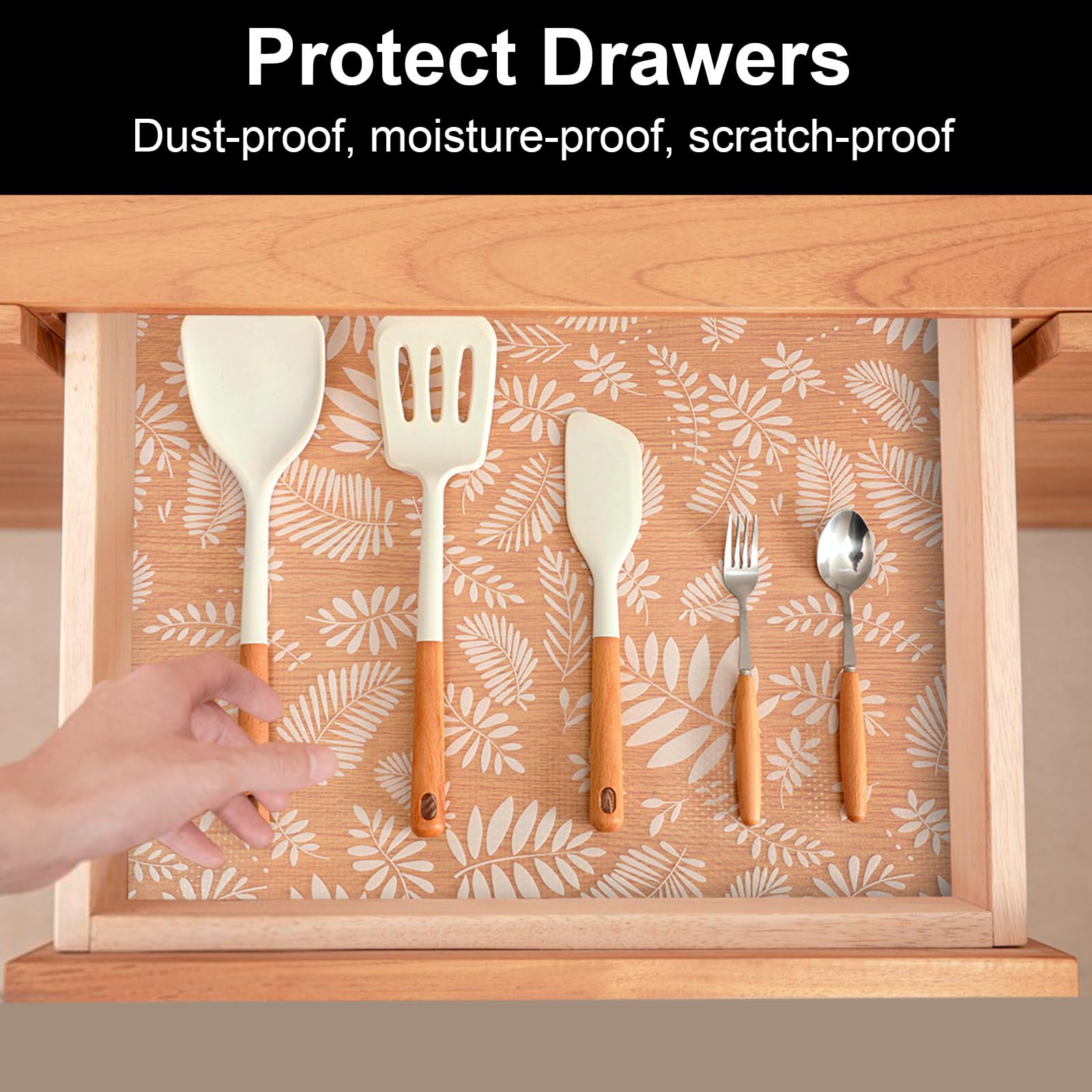 Cooyes Revestimientos de estantes para armarios de cocina, refrigerador, impermeables y a prueba de aceite, alfombrillas de cajón de material EVA, forro de nevera no adhesivo para estantes