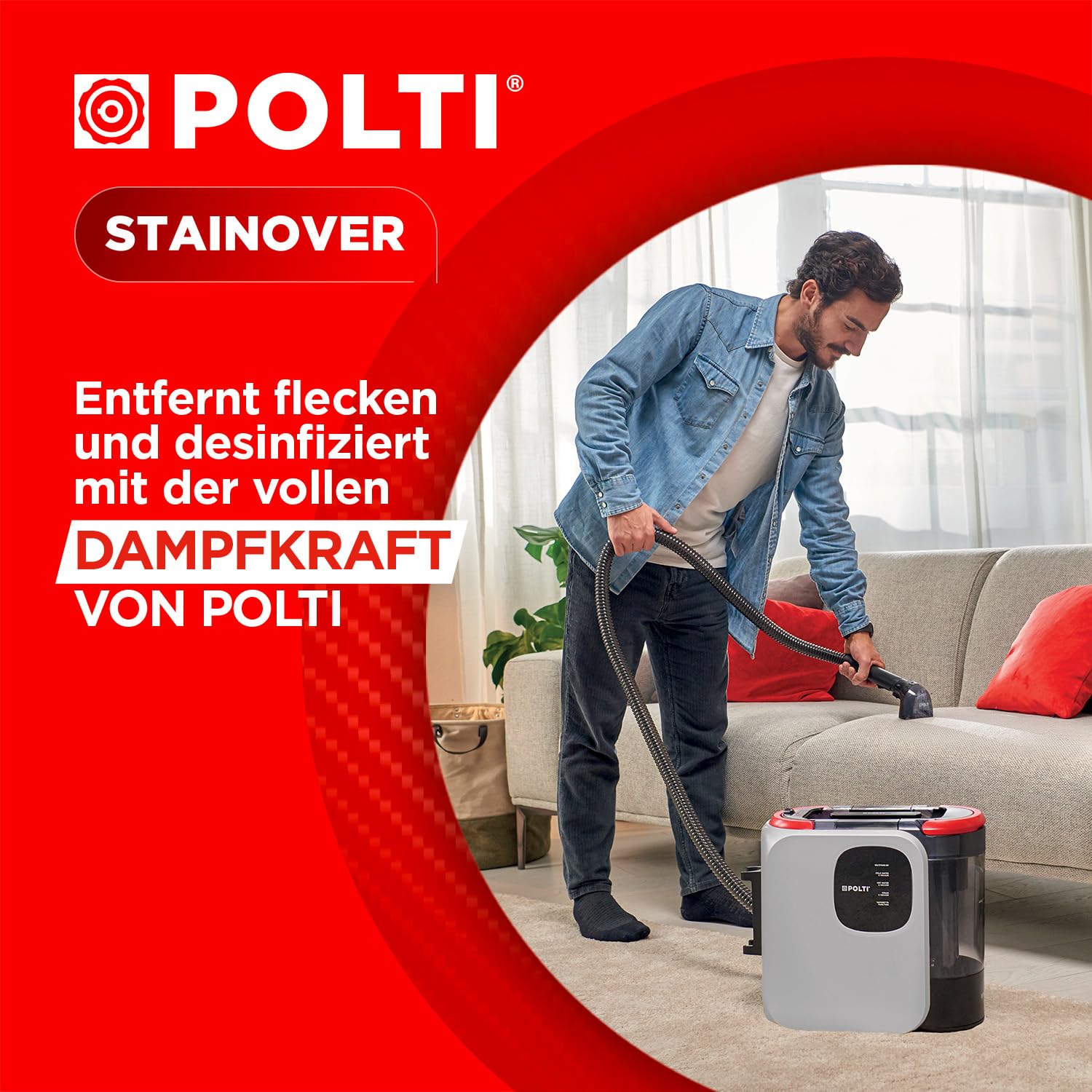 Polti StainOver SC20, Teppichreiniger zur Fleckenentfernung, 2000 W