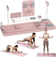 ExeractFit Pilates Board Összecsukható Reformer Gép Otthoni Edzéshez Rózsaszín - pink 1