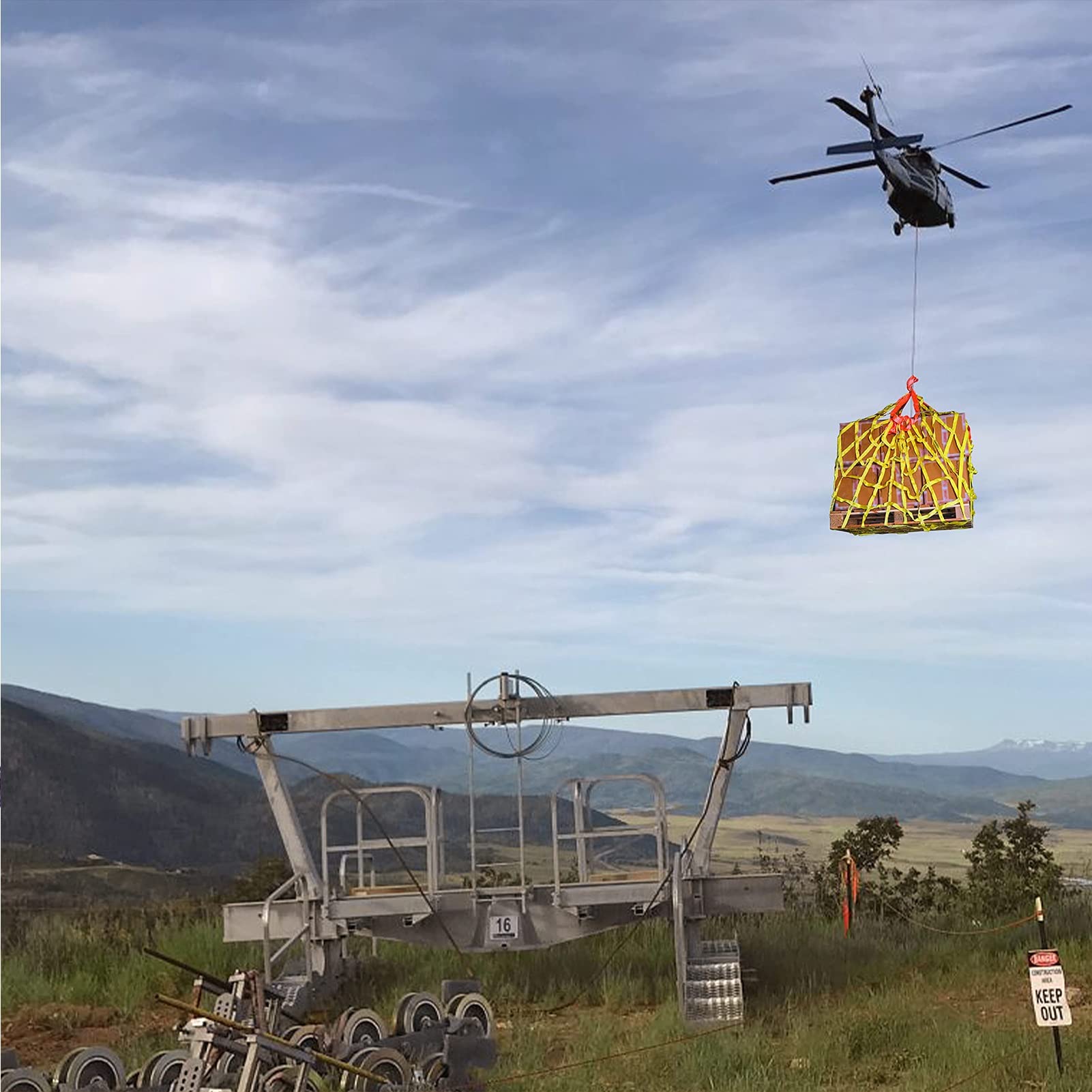 Rete di carico, Rete di Sollevamento in Nylon - Rete di Sollevamento, Rete Elastica per carico, Rete di Sollevamento per carico, Rete per Pallet, carico e Scarico di Oggetti Pesanti, carico