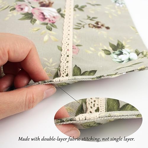 Miniatura 2 de Juego de 6 manteles individuales de estilo rural para decoración de mesa de 16 x 12 pulgadas, manteles individuales lavables de algodón y poliéster,