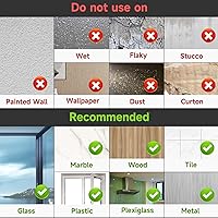 Vista 5 de 10 Pack Large Adhesive Hooks for Hanging 40lb(Max), All-Purpose Wall Hooks for Hanging Heavy Duty, Stainless Steel Towel and Coats Hook to use